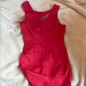 Guess One Shoulder Red Dress